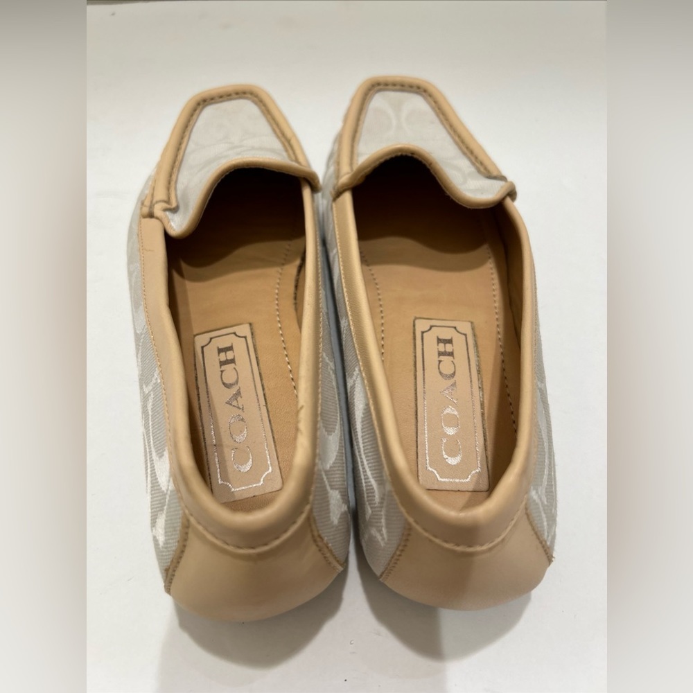 Coach white slip on shoes
